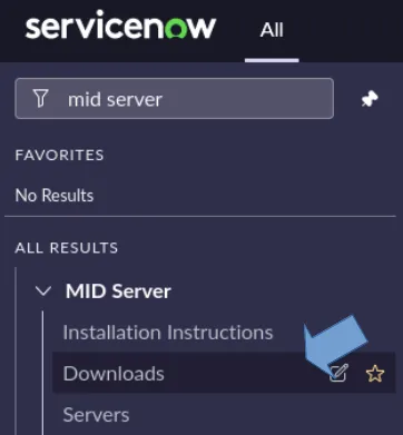 Mid-server downloads