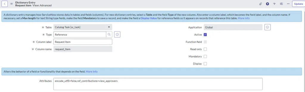 Dictionary Entry Example